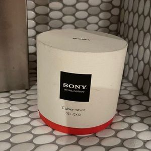 Sony - DSC-QX10 18.2-Megapixel Attachable Lens-Style Camera Mobile Phone - White